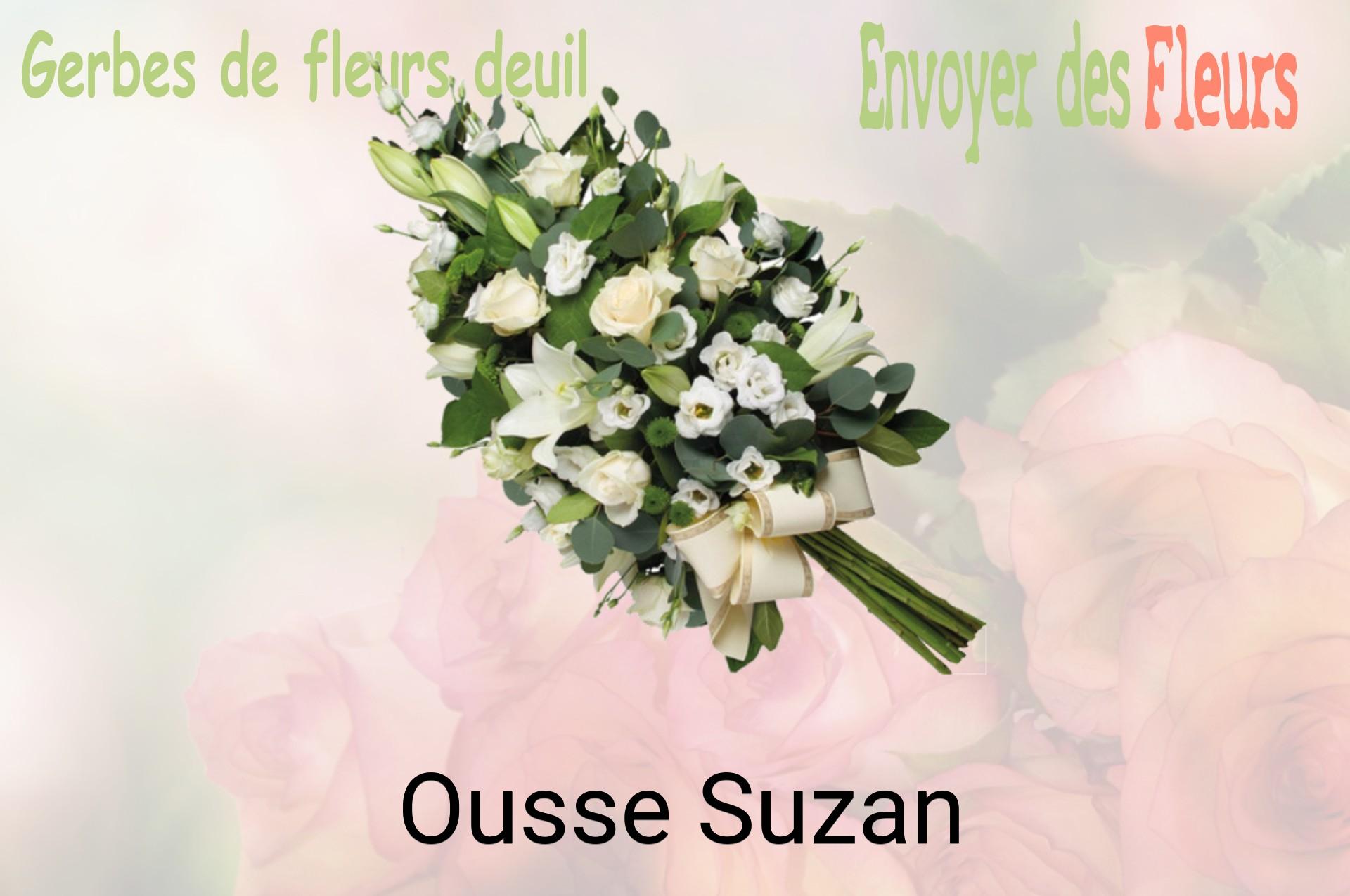 Gerbe de fleurs de deuil livrée à Ousse-Suzan